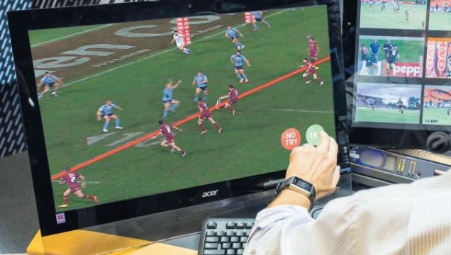 Bunker heat: The NRL has been testing a virtual onside line using Hawk-Eye technology.