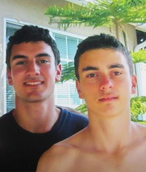 Sevak Simonian (left) with his younger brother Areen in 2012. 