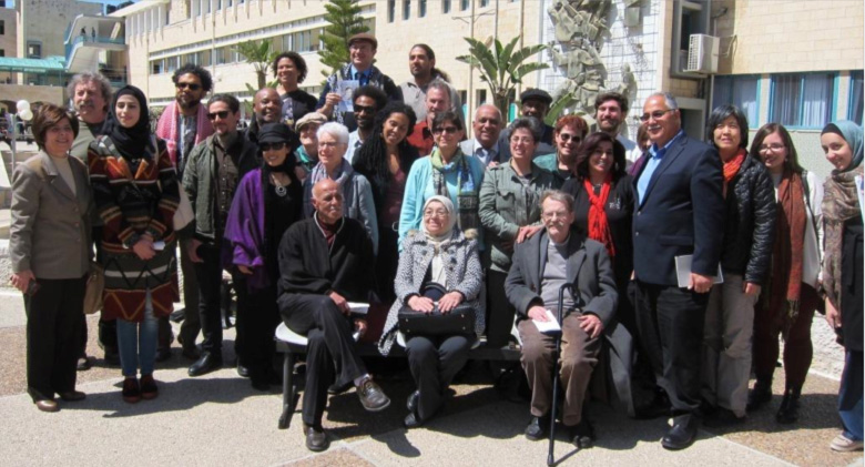 Members of the Delegation with faculty and students from An-Najah University.