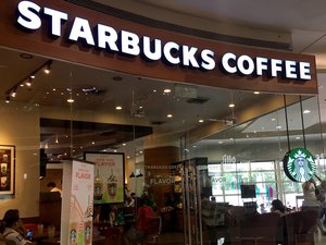 Starbucks Coffee cafe inside a mall. Taken on June 2017.