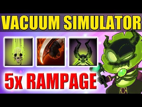 Quintuple Rampage Vacuum Simulator in Dota 2 [Infinite Mana and HP] Ability Draft