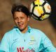 Tension: Star striker Sam Kerr says she pushes harder against the Brazilians.