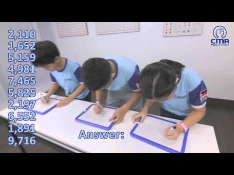 CMA Philippines Students - Amazing Mental Arithmetic Skill