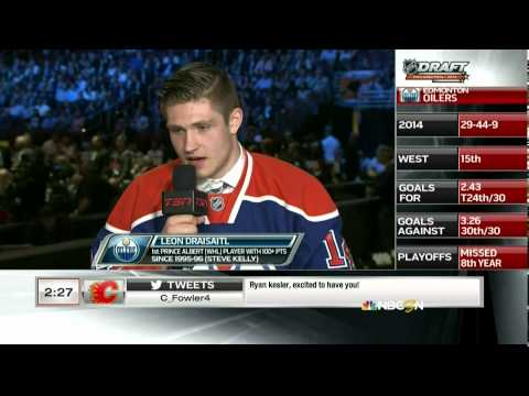 2014 NHL Hockey draft from Philadelphia PA. 1st Round, 1-5 picks. Aaron Ekblad #1