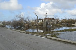 In this Thursday, Sept. 7, 2017, photo, damage is left after Hurricane Irma hit Barbuda