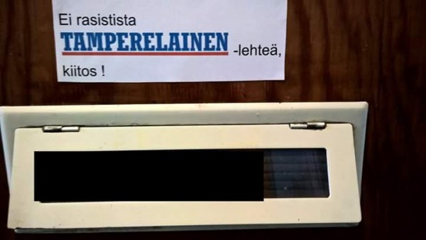 Ei rasisitista Tamperelainen-lehteä, kiitos