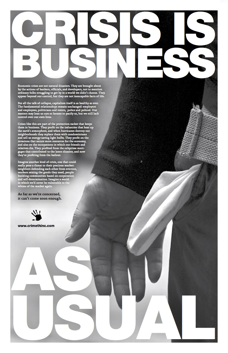 Photo of 'Crisis Is Business As Usual' front side