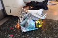 The container which reportedly exploded on board a packer London train during peak hour on Friday morning.