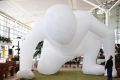 One of five 40-foot inflatable humanoids featuring in the Brisbane Festival displays.