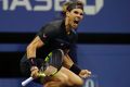 Rafael Nadal, of Spain, reacts after beating Juan Martin del Potro, of Argentina, during the semifinals of the U.S. Open.