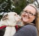 Simone Angrove with one of her bulldogs. Photo: Jamila Toderas