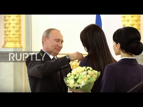 Russia: Putin honours Russian gold medalist Olympians at the Kremlin