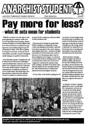 cover of Student Bulletin issue 1 September 2010