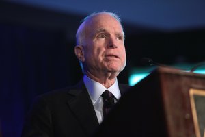 U.S. Senator John McCain speaking at the 2016 Arizona Manufacturing Summit at the Arizona Biltmore in Phoenix, Arizona