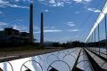 Back to the future: AGL's pilot solar thermal plant on the Liddell site with the power station in the background..