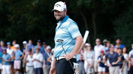 Marc Leishman has romped to a five-shot victory in the BMW Championship.