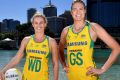 New leaders: Diamonds vice captain Gabi Simpson and captain Caitlin Bassett in Brisbane on Friday.