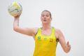 Goal shooter Caitlin Thwaites at Australian Diamonds training in the lead up to Wednesday's test match against South ...