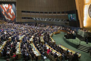 American President Donald Trump speaks during the 72nd session of the United Nations General Assembly at U.N. headquarters, Tuesday, Sept. 19, 2017.  (AP Photo/Mary Altaffer)