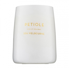 Petiole White Matte Glass Candle