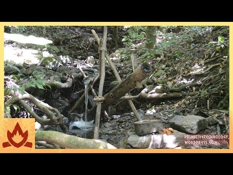 Primitive Technology: Water powered hammer (Monjolo)