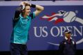 Kevin Anderson, of South Africa, reacts after beating Pablo Carreno Busta, of Spain, during the semifinals of the US Open.