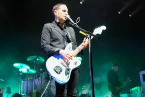 Placebo frontman Brian Molko at Margaret Court Arena earlier this tour.