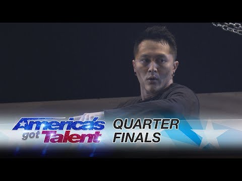 Demian Aditya: Escape Artist Attempts Death-Defying Stunt - America’s Got Talent 2017