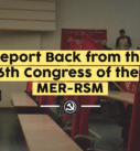 Report Back from the 6th Congress of the MER-RSM