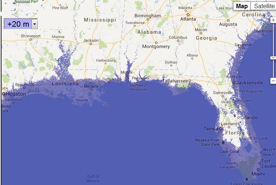 60 feet sea level rise Florida