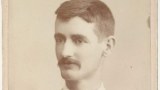 Sepia portrait of a young Henry Lawson.