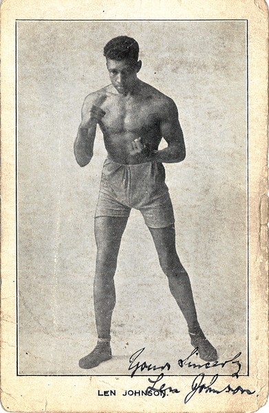 Photograph of the boxer Len Johnson