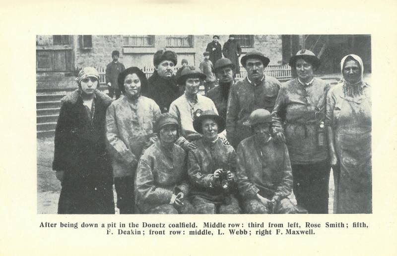 Fanny Deakin in a group on a trip to the Soviet Union