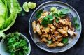 Chilli salt and pepper squid lettuce cups.