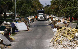 Photo in Today's Houston Chronicle of Refuse Still Awaiting Pickup in Houston Following Devastation from Hurricane Harvey