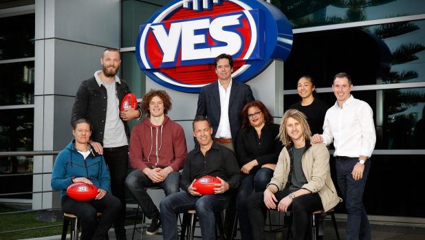 AFL figures supporting the "yes" campaign include players, coaches and administrators, including Meg Hutchins, Max Gawn, ...