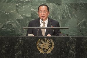 Ri Yong Ho, Minister for Foreign Affairs of the Democratic People's Republic of Korea, addresses the general debate of the General Assembly’s seventy-first session