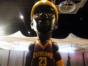 LeBron James figurine wearing his signature Cleveland 23 jersey