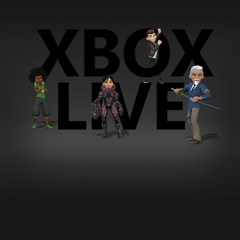 Xbox Live logo with avatars