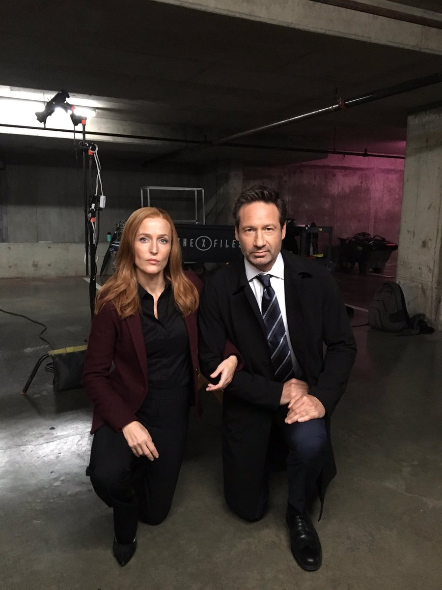 Gillian Anderson and David Duchovny take a knee