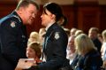 Constable Varli Blake received a Victoria Police Star.after she was seriously injured in violent explosion in Middle ...