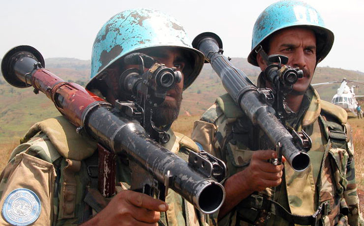 The United Nations Organisation Stabilisation Mission in the Democratic Republic of the Congo receives troops and ammunition reinforcements in regions torn by civil war in Che, Ituri province, DRC. (IMAGE: UN Christophe Boulierac, Flickr)).