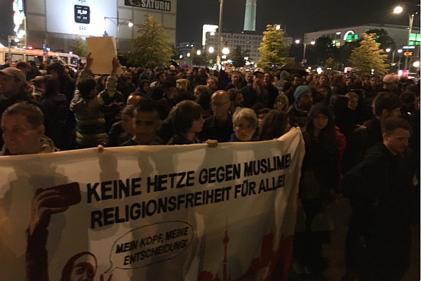 Berlin demonstration against AfD 24 September 2017