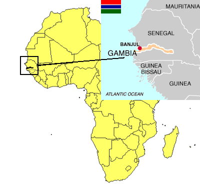 Map of Gambia