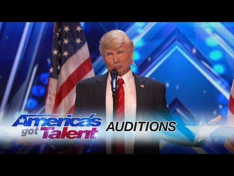 The Singing Trump: Presidential Impersonator Channels Bruno Mars - America's Got Talent 2017