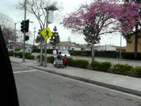 Driving through  Inglewood , Los Angeles CA