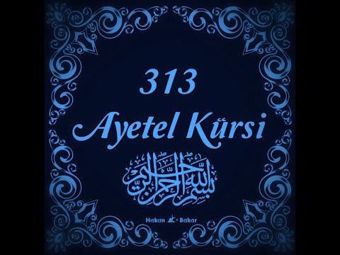 313 Ayetel Kürsi ne muradın varsa hasıl olur.Allah'ın izniyle 💗