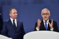 Deputy Prime Minister Barnaby Joyce and Prime Minister Malcolm Turnbull at a press conference in Sydney.