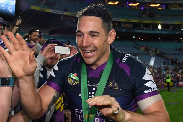 Melbourne Storm hero Billy Slater has been named as the Australian fullback for the World Cup.