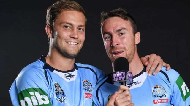 Switching jerseys: Matt Moylan and James Maloney could be part of a player swap deal to get Moylan to Cronulla.